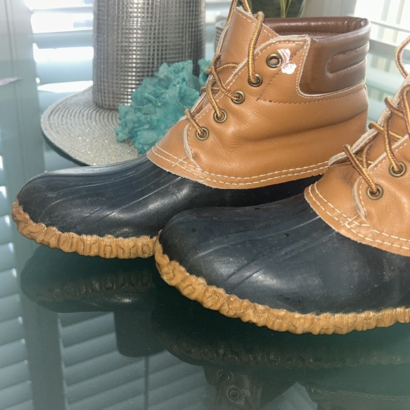 Sorel Waterproof Ladies Hiking Duck Boots sz 8 EUC Black Brown Lace Up Fur Lined - Picture 4 of 17